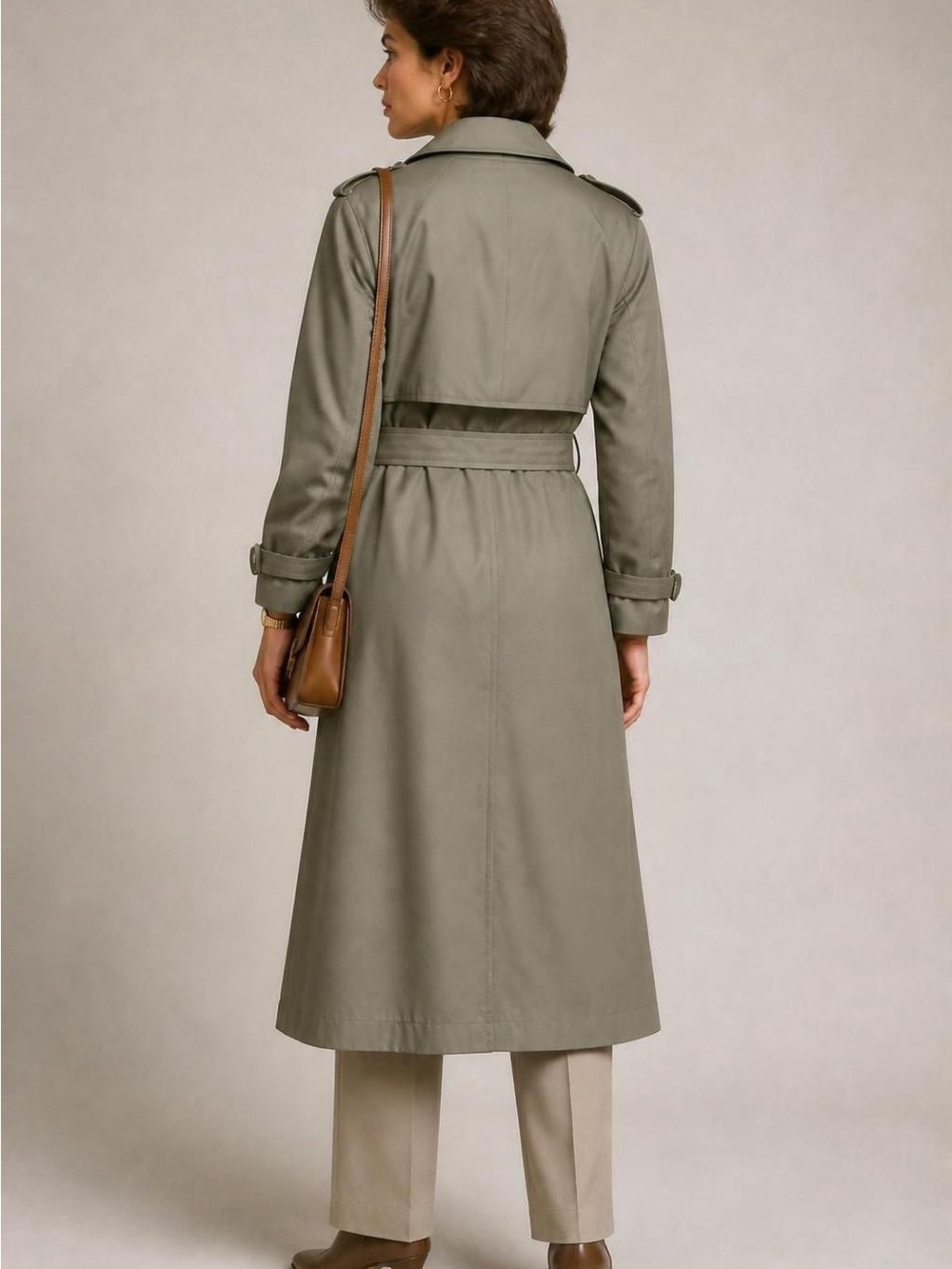 Vintage London Fog trench coat Ashley khaki coat Sz 10 & fits M - L - Picture 2 of 16